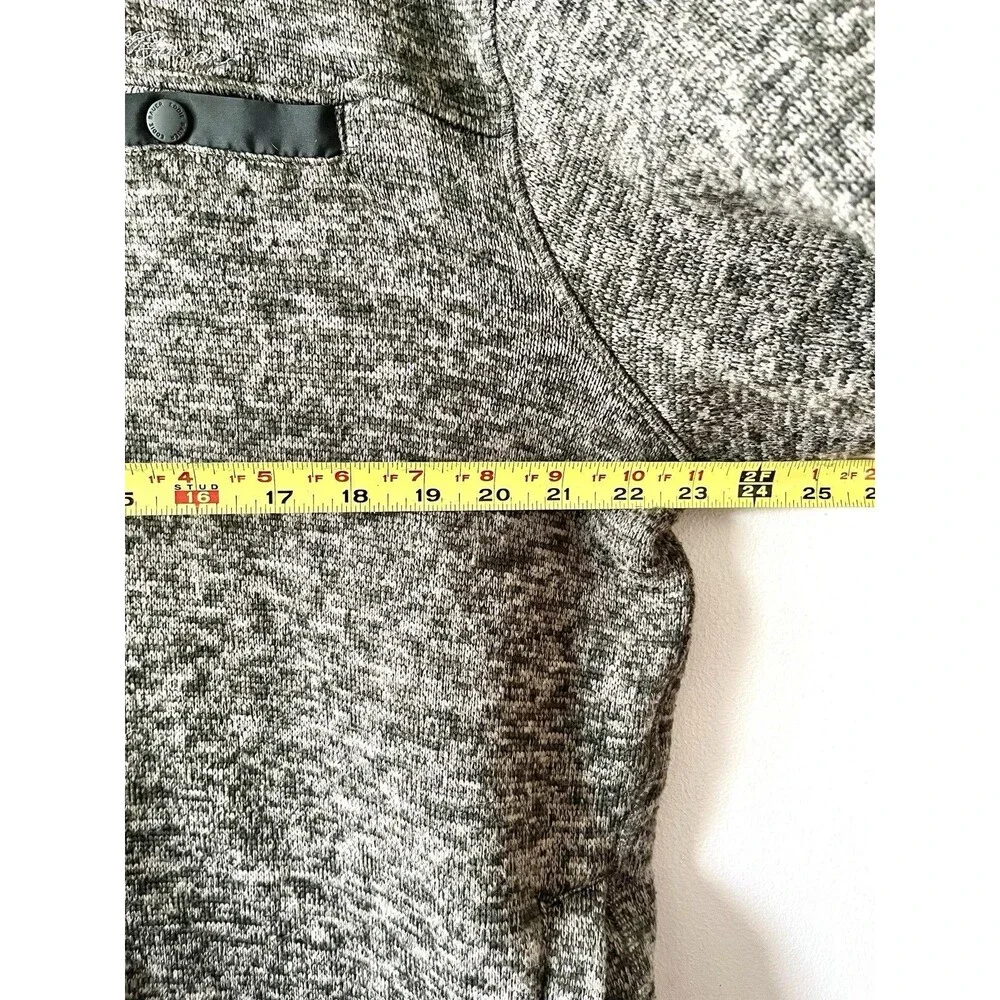 Eddie Bauer Quarter Zip Sweater Fleece Pullover Gray Heather Men's Large - Picture 3 of 8